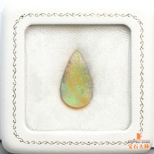 天然ボルダーオパール 6.95ct 【イエローマルチ遊色】 オーストラリア