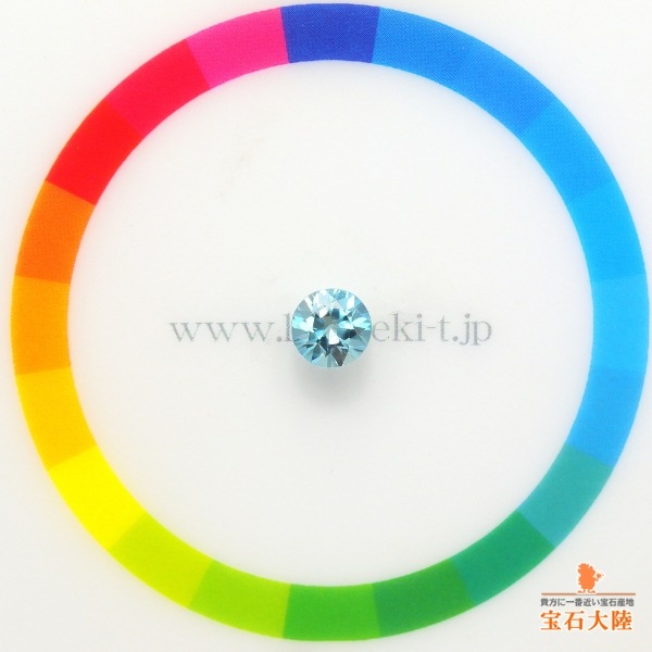 天然ジルコン 1.22ct 【輝くブルー】 ラウンドカット カンボジア