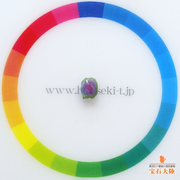 天然トリカラートルマリン 0.48ct 【パライバ】 スライス ブラジル 