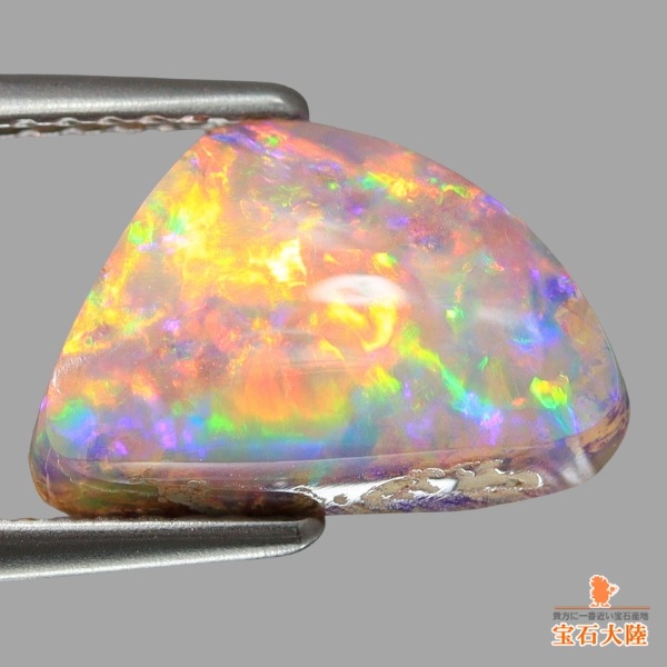 天然ボルダーオパール 2.82ct 【ネオン美遊色】 オーストラリア