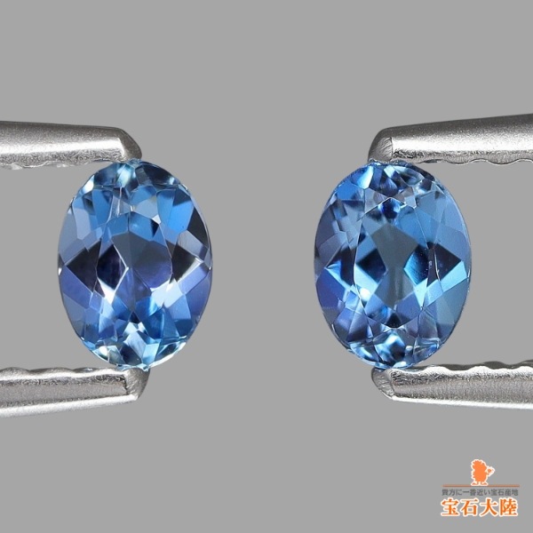 天然アクアマリン 0.28ct/2P 【Tatu産】 ペア ブラジル