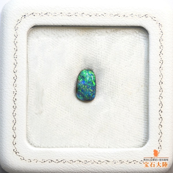 【天然ボルダーオパールルース2石】 天然ボルダーオパール 2.28ct 【グリーン美遊色】オーストラリア