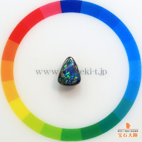 天然 ボルダーオパール 置物 NO386 天然ボルダーオパール 2.39ct 【マルチブルー美遊色】オーストラリア