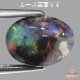 天然ブラックオパール 2.13ct 【黒生地・赤斑】 絶賛美遊色 日独鑑別付
