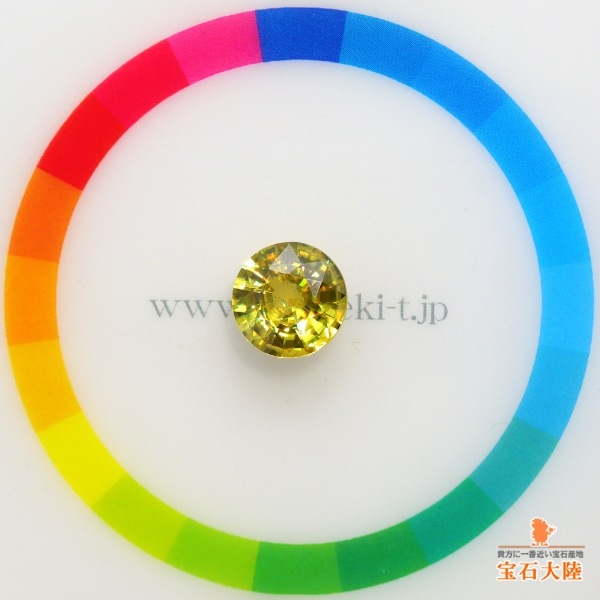 天然スフェーン 3.21ct 【9mmラウンドカット】 マダガスカル