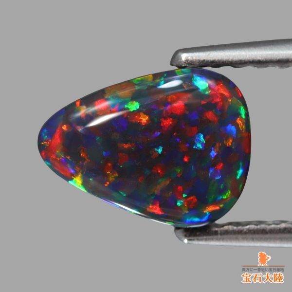 天然ブラックオパール 1.08ct 【レッド・オン・ブラック】美品