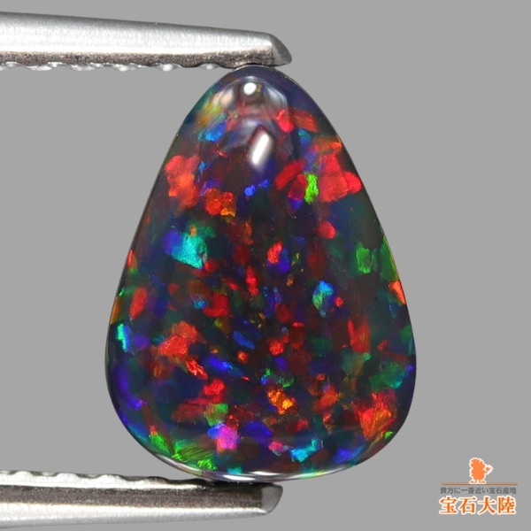 取置き可能　真紅 8ct オーストラリア ライトニングリッジ産　ブラックオパール 天然ブラックオパール 1.08ct 【レッド・オン・ブラック】美品