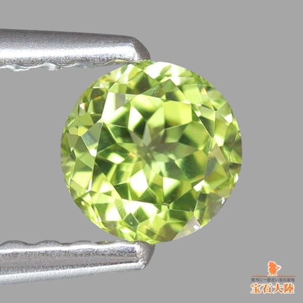 天然ペリドット 0.39ct 【隕石・パラサイト】ラウンド
