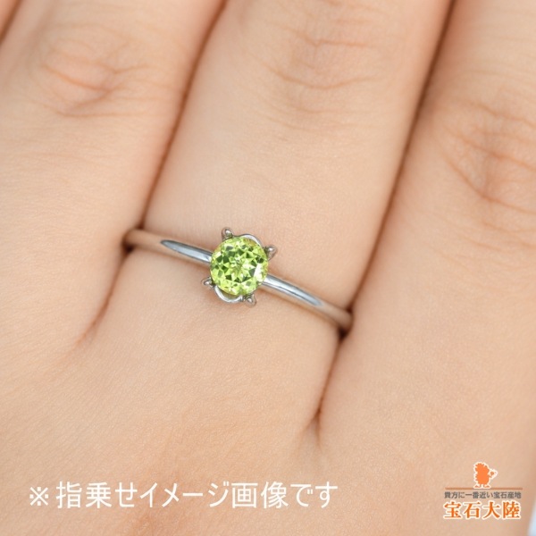 天然ペリドット 0.39ct 【隕石・パラサイト】ラウンド