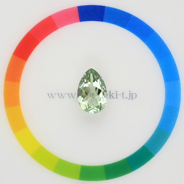 天然グリーンクォーツ 12×8mm  【ペアシェイプ】