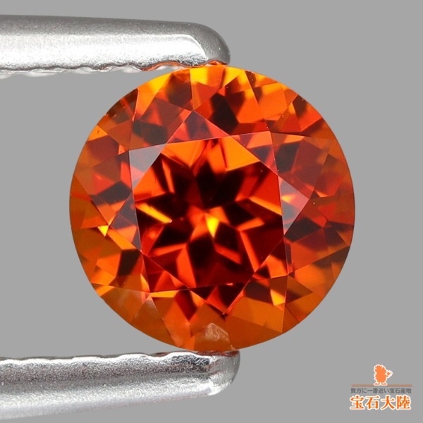 天然スペサルティンガーネット 1.48ct/2P 【ディープオレンジ】 ラウンドペア