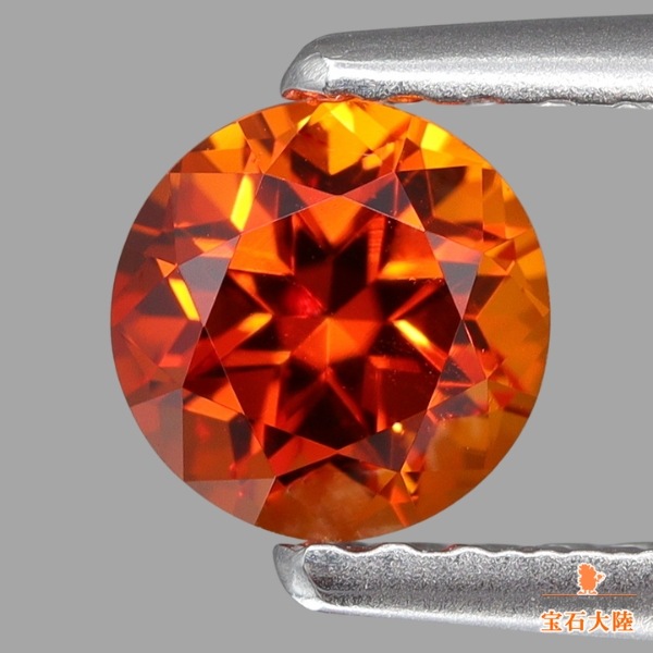 天然スペサルティンガーネット 1.48ct/2P 【ディープオレンジ】 ラウンドペア