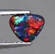 天然ブラックオパール 0.60ct 【レッド】 高品質