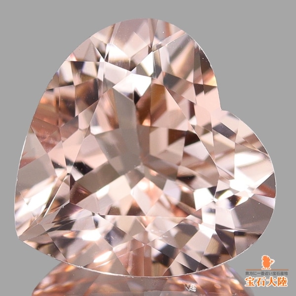 天然モルガナイト 5.25ct 【オレンジピンク】ハート マダガスカル