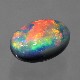 0.99ct天然ブラックオパール【オレンジレッドのマルチカラー】美品