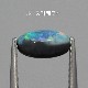 0.99ct天然ブラックオパール【オレンジレッドのマルチカラー】美品