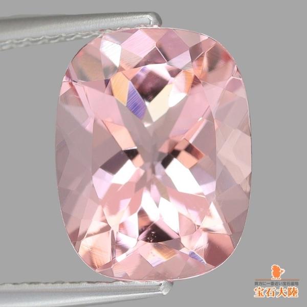 天然モルガナイト 3.88ct 【はっきりとした色乗りピンク】 美品 
