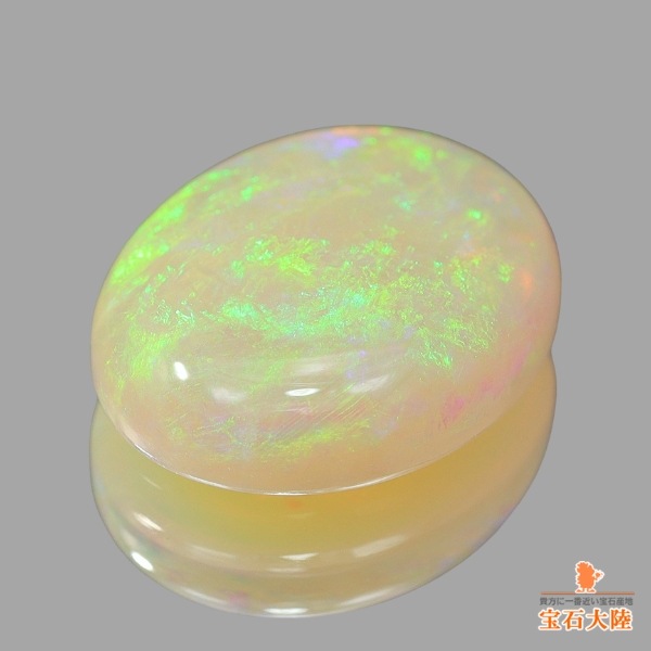 天然ホワイトオパール 1.78ct 【グリーン遊色】 クーパーペディ