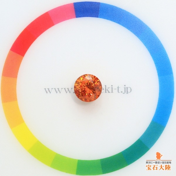 天然スファレライト 2.28ct 【煌めくオレンジ】 スペイン