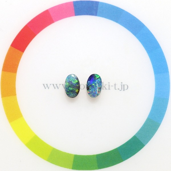 天然ボルダーオパール 1.05ct/2P 【ペア】 オーストラリア