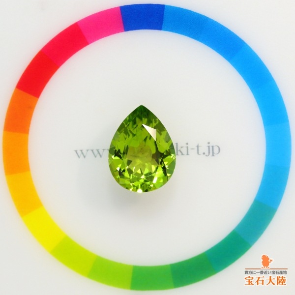 天然トルマリン 5.84ct 【美発色オリーブグリーン】 コンゴ