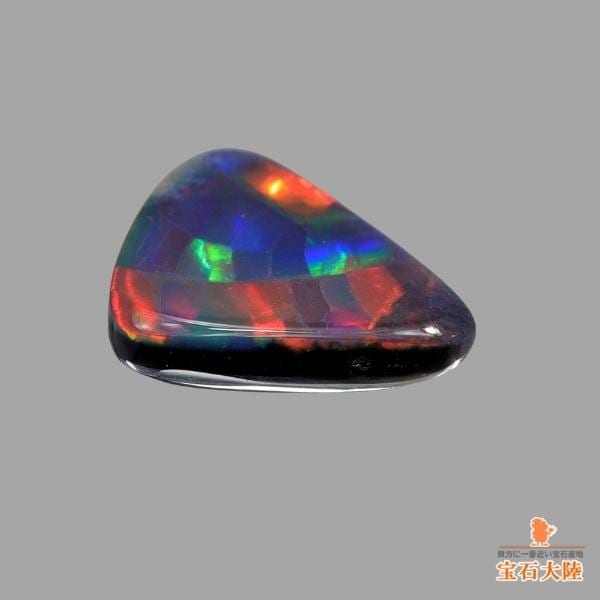 天然ブラックオパール 5.06ct天然ブラックオパール【ハーレクィン】レアパターン