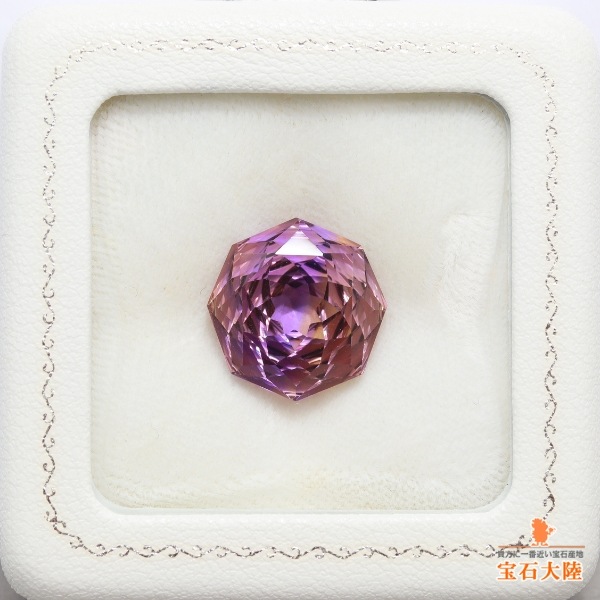 天然アメトリン 14.42ct 【カスタムローズ】 ボリビア 16mm