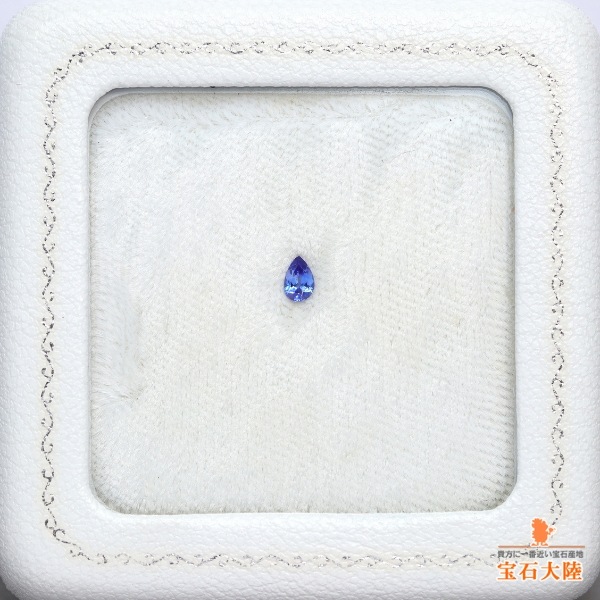天然ベニトアイト 0.16ct 【煌めくブルー】 ペアシェイプカット 