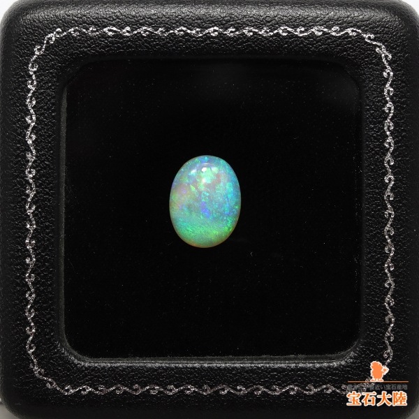 天然ホワイトオパール 3.78ct 【グリーン遊色】 クーパーペディ 