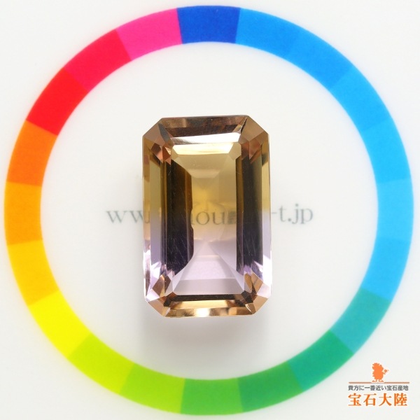 天然アメトリン 24.94ct 【ゴールド&ラベンダー】 ボリビア