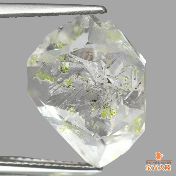 天然オイルインクォーツ 9.73ct 【動く気泡】 ラフ パキスタン