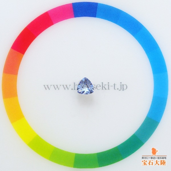 天然ベニトアイト 0.37ct 【煌めくブルー】 トリリアント