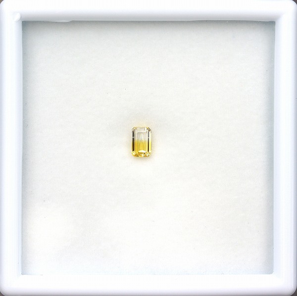 天然バイカラーサファイア 0.43ct 【イエロー＆ホワイト】 バイカラー