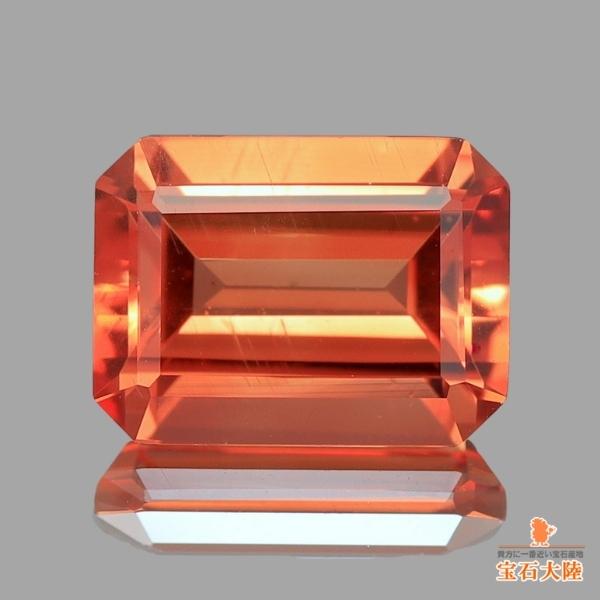 天然アンデシン 1.44ct 【オレンジレッド】 オクタゴンカット