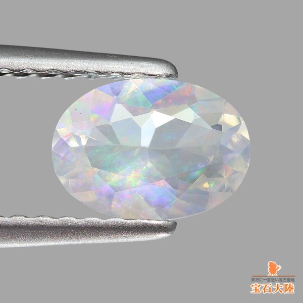 天然ウォーターオパール 0.42ct 【ファセットカット】 メキシコ