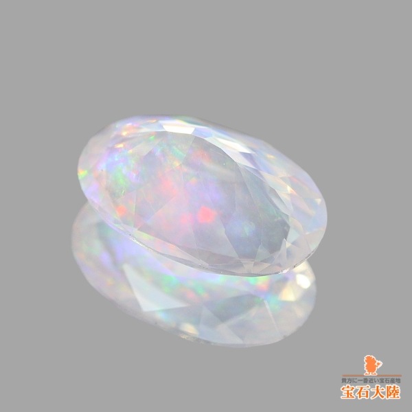 天然ウォーターオパール 0.42ct 【ファセットカット】 メキシコ