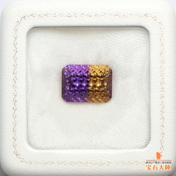 ❤アメトリン宝石カット❤約20ミリ❤虹ギラギラ入り❤美しいブレス❤