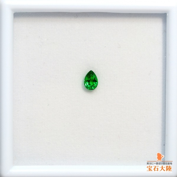 天然ツァボライトガーネット 0.45ct 【美発色】 タンザニア 日独ソ付