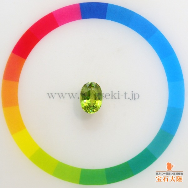 天然スフェーン 1.46ct 【煌めくイエロニッシュグリーン】 マダガスカル