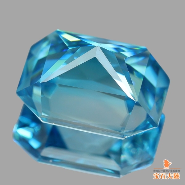 天然ジルコン 3.54ct 【煌めくブルー】美品 カンボジア