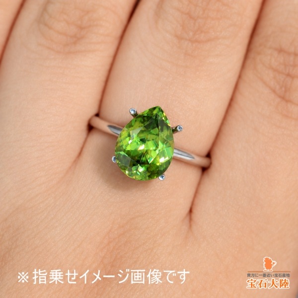 天然スフェーン 3.22ct 【極輝・イエロニッシュグリーン】美品