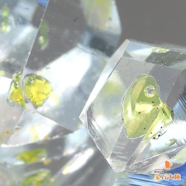 天然オイルインクォーツ 4.43ct/2P 【2石セット】 ラフ パキスタン
