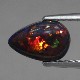 天然ブラックオパール 1.06ct 【レッド・オン・ブラック】