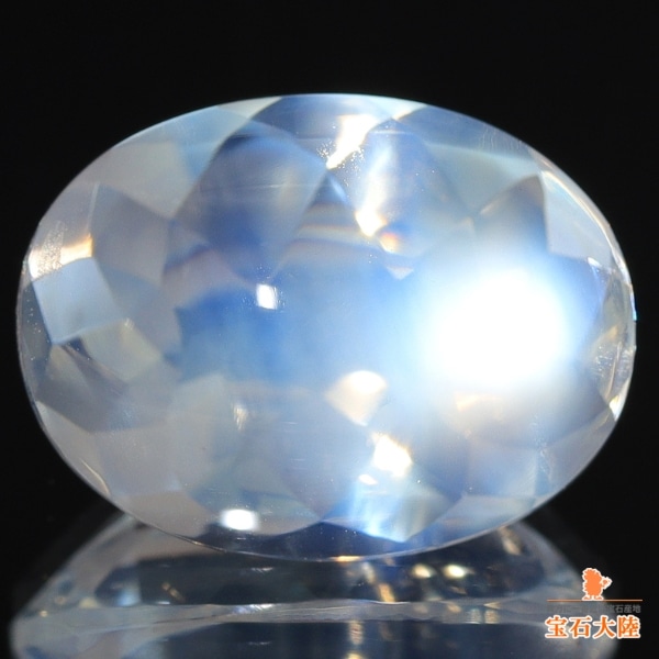 天然ムーンストーン 6.34ct 【神秘的ブルーシラー】高品質バフトップ