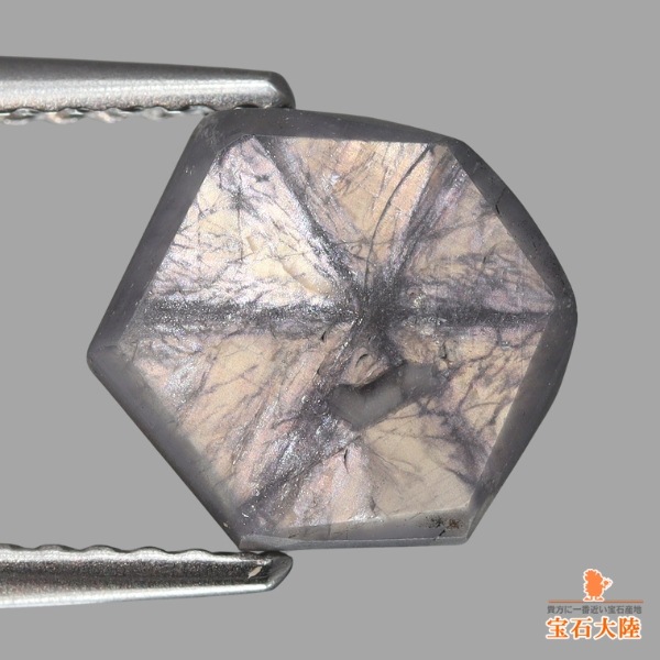 天然トラピッチェサファイア 2.84ct 【六条ライン】 ミャンマー