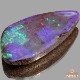 天然ボルダーオパール 24.92ct 【パープル&グリーン遊色】 大判 個性的