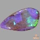 天然ボルダーオパール 24.92ct 【パープル&グリーン遊色】 大判 個性的