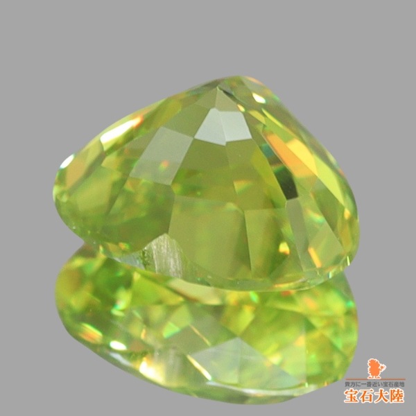 天然スフェーン 1.69ct 【煌めくグリニッシュイエロー】ハート マダガスカル