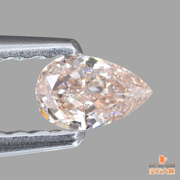 天然ダイヤモンド 0.167ct 【FANCY ORANGY PINK SI-1 TYPEⅡA】 中宝ソ付