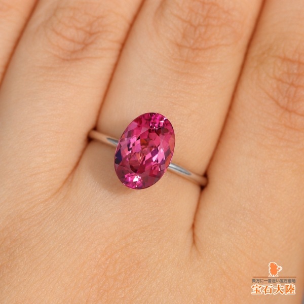 天然トルマリン 3.22ct 【ディープピンク】妖艶